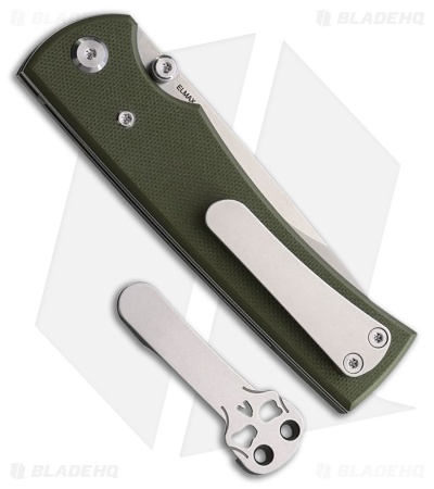 Chaves Knives Liberation 229 Drop Point Knife OD Green G-10 (3.5" Satin)