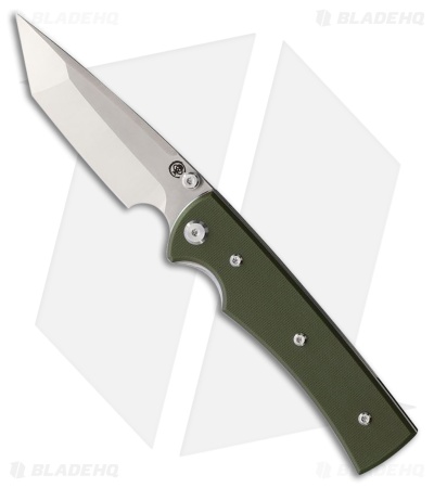Chaves Knives Liberation 229 Tanto Knife OD Green G-10 (3.5" Satin)