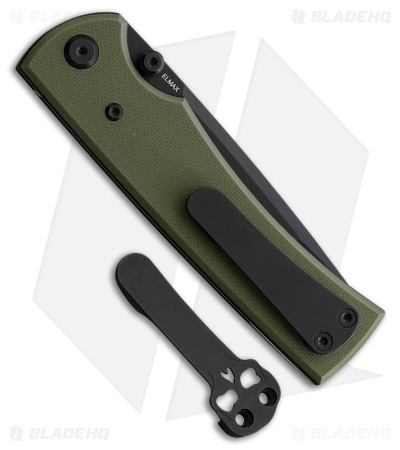 Chaves Knives Liberation 229 Tanto Knife OD Green G-10 (3.5" Black PVD)
