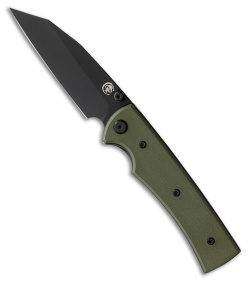 Chaves Knives Blue Label Sangre 229 Liner Lock Knife Green G-10 (3.5" Black)