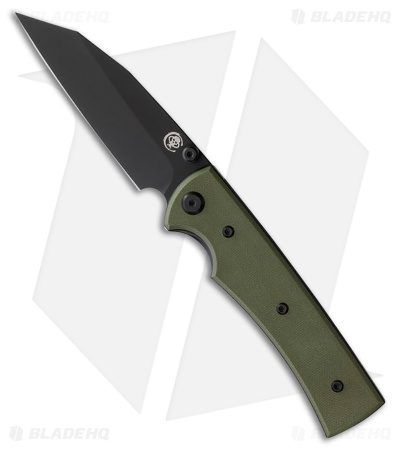 Chaves Knives Blue Label Sangre 229 Liner Lock Knife Green G-10 (3.5" Black)