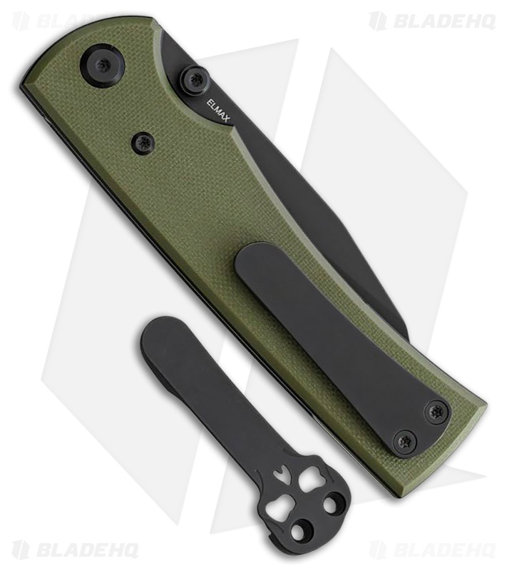Chaves Knives Blue Label Sangre 229 Liner Lock Knife Green G-10 (3.5" Black)