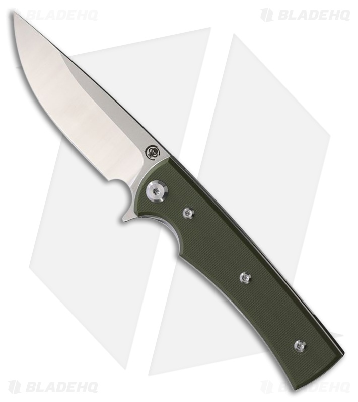Chaves Knives Liberation Street Drop Point Knife Green G-10 (3.1" Satin)
