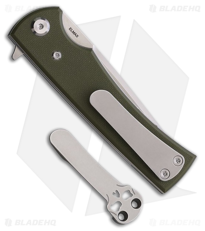 Chaves Knives Liberation Street Tanto Knife Green G-10 (3.1" Satin)