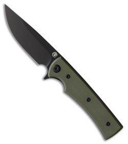 Chaves Knives Liberation Street Drop Point Knife Green G-10 (3.1" Black PVD)