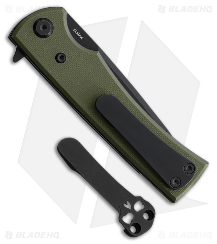 Chaves Knives Liberation Street Tanto Knife Green G-10 (3.1" Black PVD)