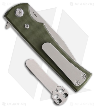 Chaves Knives Blue Label Sangre Street Knife Green G-10 (3.5" Satin)
