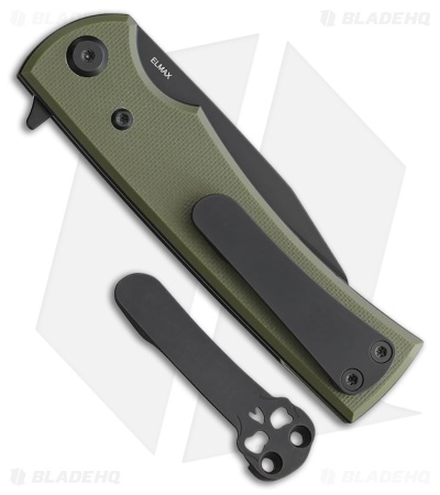 Chaves Knives Blue Label Sangre Street Knife Green G-10 (3.5" Black PVD)