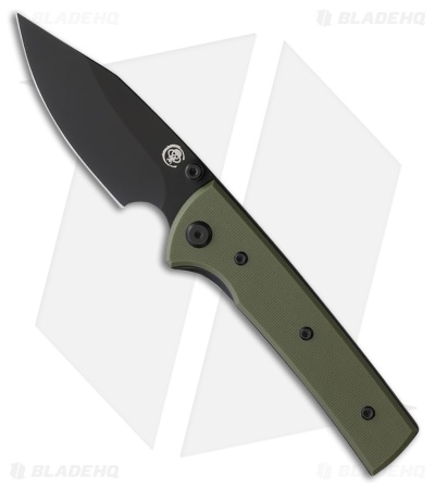 Chaves Knives Scapegoat 229 Spearpoint Green G10 (4.00"Black)