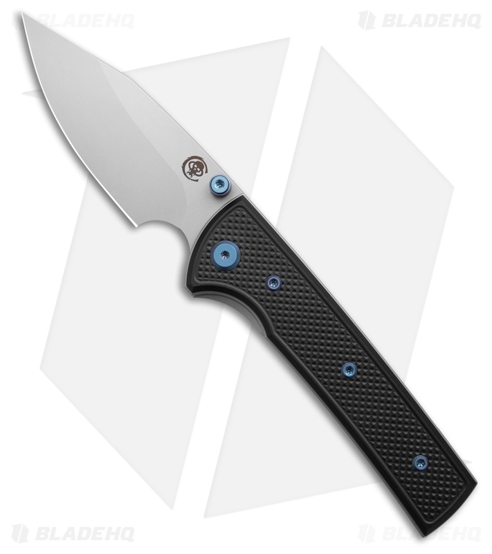 Chaves Blue Label Scapegoat Street Knife Knurled Al/Blue Ti (3.5" SW)