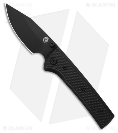 Chaves Blue Label Scapegoat Street Knife Knurled Black Al/Black Ti (3.5" PVD)