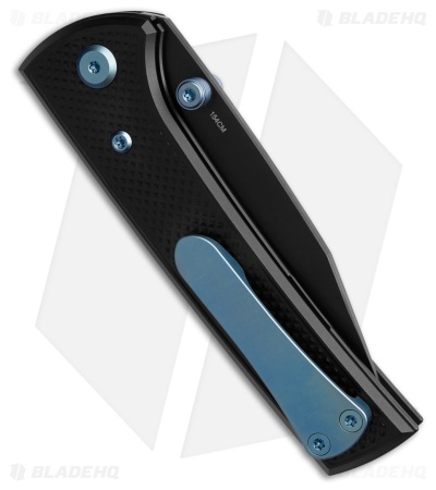 Chaves Blue Label Scapegoat Street Knife Knurled Black Al/Blue Ti (3.5" PVD)