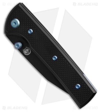 Chaves Blue Label Scapegoat Street Knife Knurled Black Al/Blue Ti (3.5" PVD)