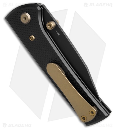 Chaves Blue Label Scapegoat Street Knife Knurled Black Al/Bronze Ti (3.5" PVD)
