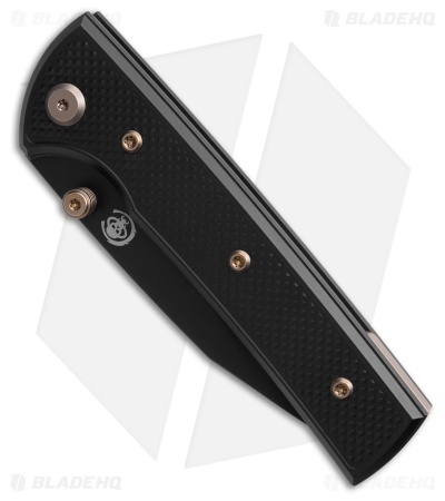 Chaves Blue Label Scapegoat Street Knife Knurled Black Al/Bronze Ti (3.5" PVD)