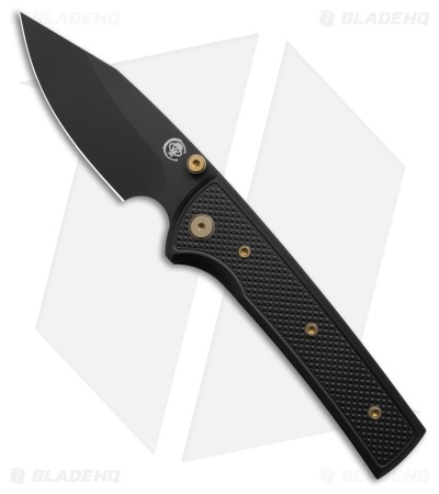 Chaves Blue Label Scapegoat Street Knife Knurled Black Al/Bronze Ti (3.5" PVD)