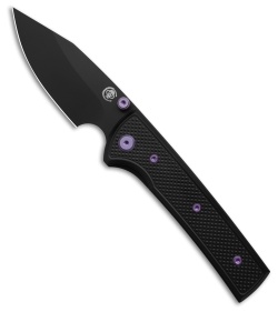 Chaves Blue Label Scapegoat Street Knife Knurled Black Al/Purple Ti (3.5" PVD)