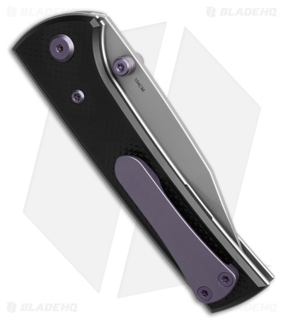 Chaves Blue Label Scapegoat Street Knife Knurled Black Al/Purple Ti (3.5" SW)