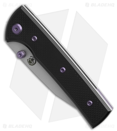 Chaves Blue Label Scapegoat Street Knife Knurled Black Al/Purple Ti (3.5" SW)