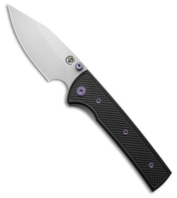Chaves Blue Label Scapegoat Street Knife Knurled Black Al/Purple Ti (3.5" SW)