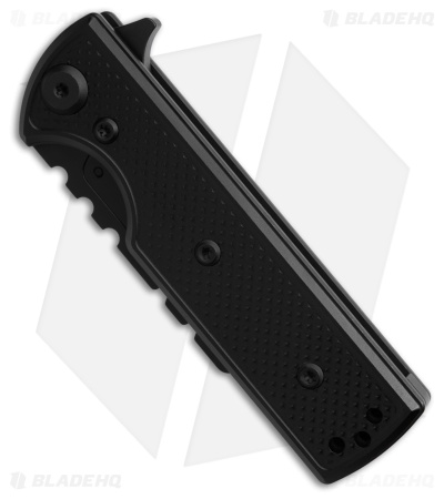 Chaves CHUB Flipper Blue Label Knife Black Knurled Al/Black Ti (1" Utility)
