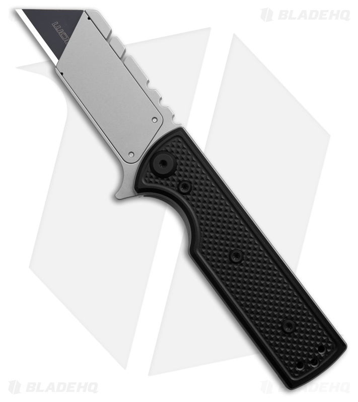 Chaves CHUB Flipper Blue Label Knife Black Knurled Al/Black Ti (1" Utility)