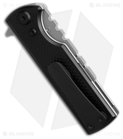 Chaves CHUB Flipper Blue Label Knife Black Knurled Al/Black Ti (1" Utility)