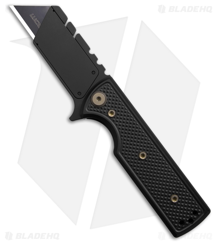 Chaves CHUB Flipper Blue Label Knife Black Knurled Al/Bronze Ti (1" Utility)