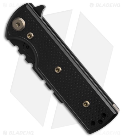 Chaves CHUB Flipper Blue Label Knife Black Knurled Al/Bronze Ti (1" Utility)