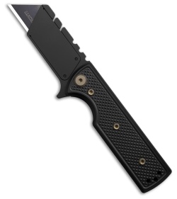 Chaves CHUB Flipper Blue Label Knife Black Knurled Al/Bronze Ti (1" Utility)