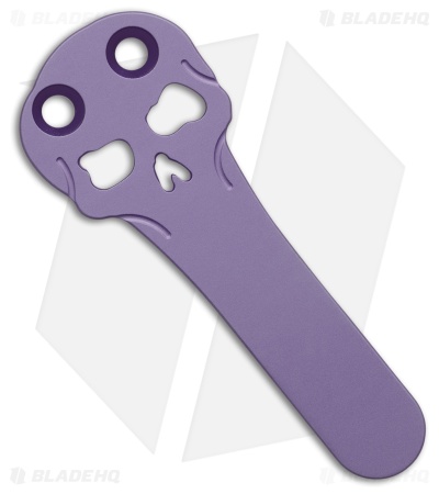 Chaves CHUB Flipper Blue Label Knife Black Knurled Al/Purple Ti (1" SW Utility)