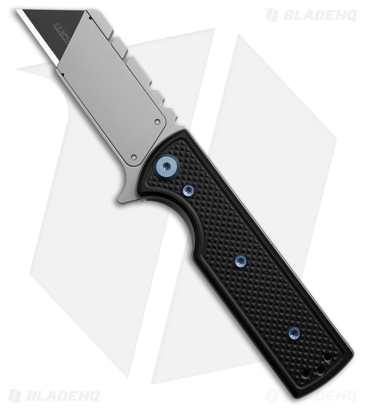Chaves CHUB Flipper Blue Label Knife SW Knurled Al/Blue Ti (1" Utility)