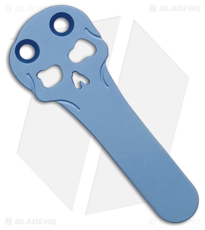 Chaves CHUB Flipper Blue Label Knife SW Knurled Al/Blue Ti (1" Utility)