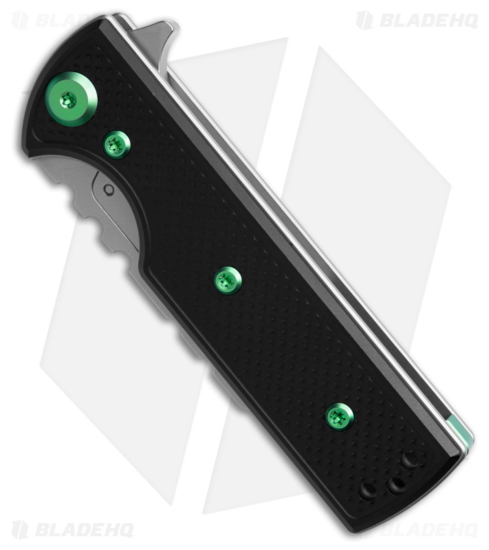 Chaves CHUB Flipper Blue Label Knife SW Knurled Al/Green Ti (1" Utility)