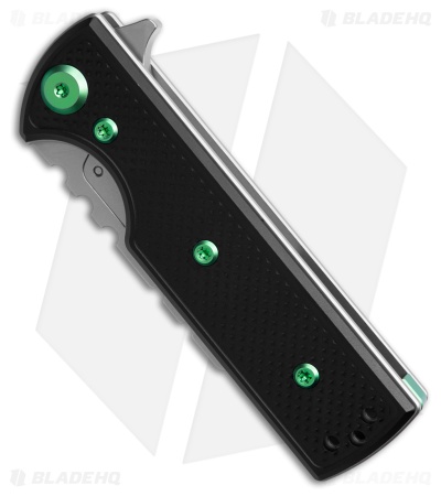 Chaves CHUB Flipper Blue Label Knife SW Knurled Al/Green Ti (1" Utility)