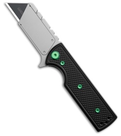 Chaves CHUB Flipper Blue Label Knife SW Knurled Al/Green Ti (1" Utility)