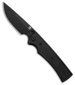 Chaves Knives Blue Label Liberation 229 DP Knife Knurled Al/Black Ti (3.5" BLK)