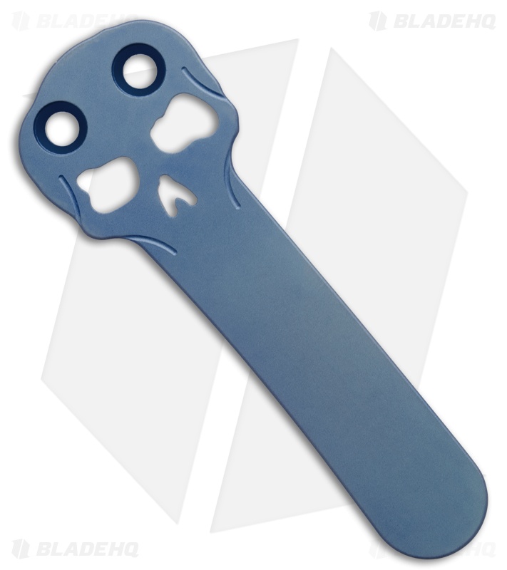Chaves Knives Blue Label Liberation 229 DP Knife Knurled Al/Blue Ti (3.5" BLK)