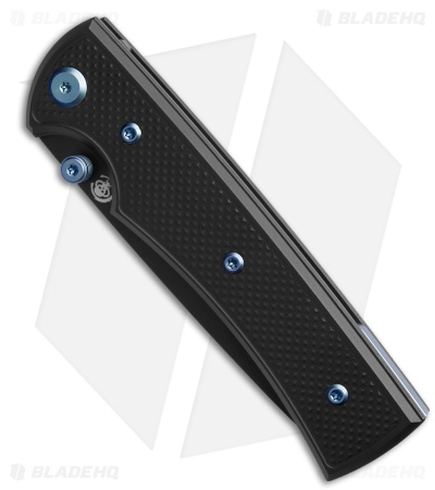 Chaves Knives Blue Label Liberation 229 DP Knife Knurled Al/Blue Ti (3.5" BLK)