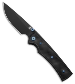 Chaves Knives Blue Label Liberation 229 DP Knife Knurled Al/Blue Ti (3.5" BLK)