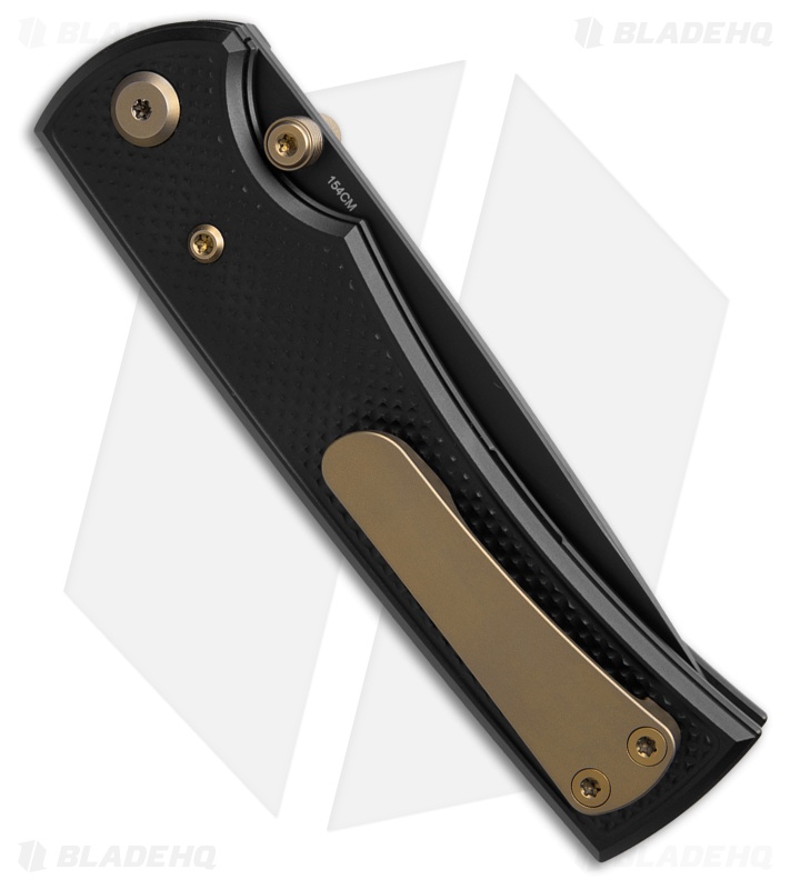 Chaves Knives Blue Label Liberation 229 Tanto Knife Knurled/Bronze Ti (3.5" BLK)