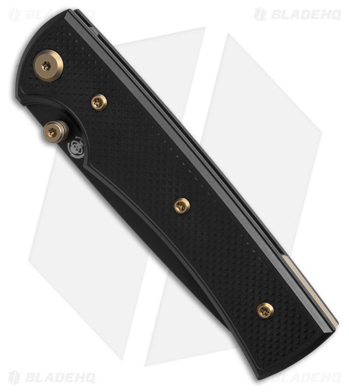 Chaves Knives Blue Label Liberation 229 Tanto Knife Knurled/Bronze Ti (3.5" BLK)
