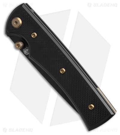 Chaves Knives Blue Label Liberation 229 Tanto Knife Knurled/Bronze Ti (3.5" BLK)