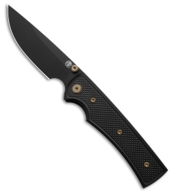 Chaves Knives Blue Label Liberation 229 DP Knife Knurled Al/Bronze Ti (3.5" BLK)