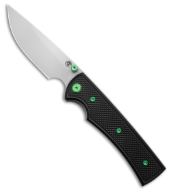 Chaves Knives Blue Label Liberation 229 DP Knife Knurled Al/Green Ti (3.5" SW)