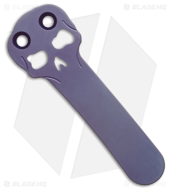 Chaves Knives Blue Label Liberation 229 DP Knife Knurled Al/Purple Ti (3.5" BLK)