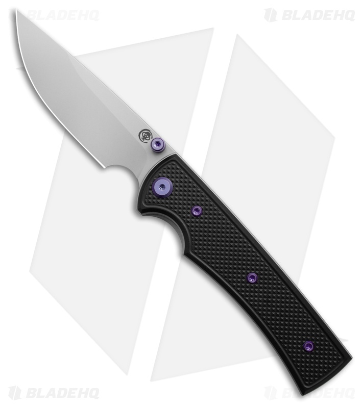 Chaves Knives Blue Label Liberation 229 DP Knife Knurled Al/ Purple Ti (3.5" SW)