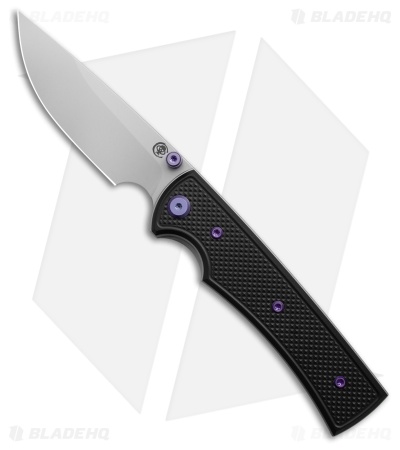 Chaves Knives Blue Label Liberation 229 DP Knife Knurled Al/ Purple Ti (3.5" SW)