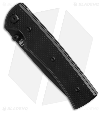 Chaves Knives Blue Label Liberation 229 Tanto Knife Knurled Al/BLK Ti (3.5" BLK)