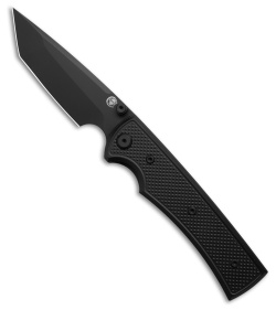 Chaves Knives Blue Label Liberation 229 Tanto Knife Knurled Al/BLK Ti (3.5" BLK)
